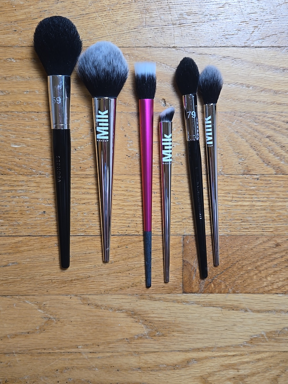 7 foundation powder highlight face makeup brushes bundle - Sephora, Milk Makeup